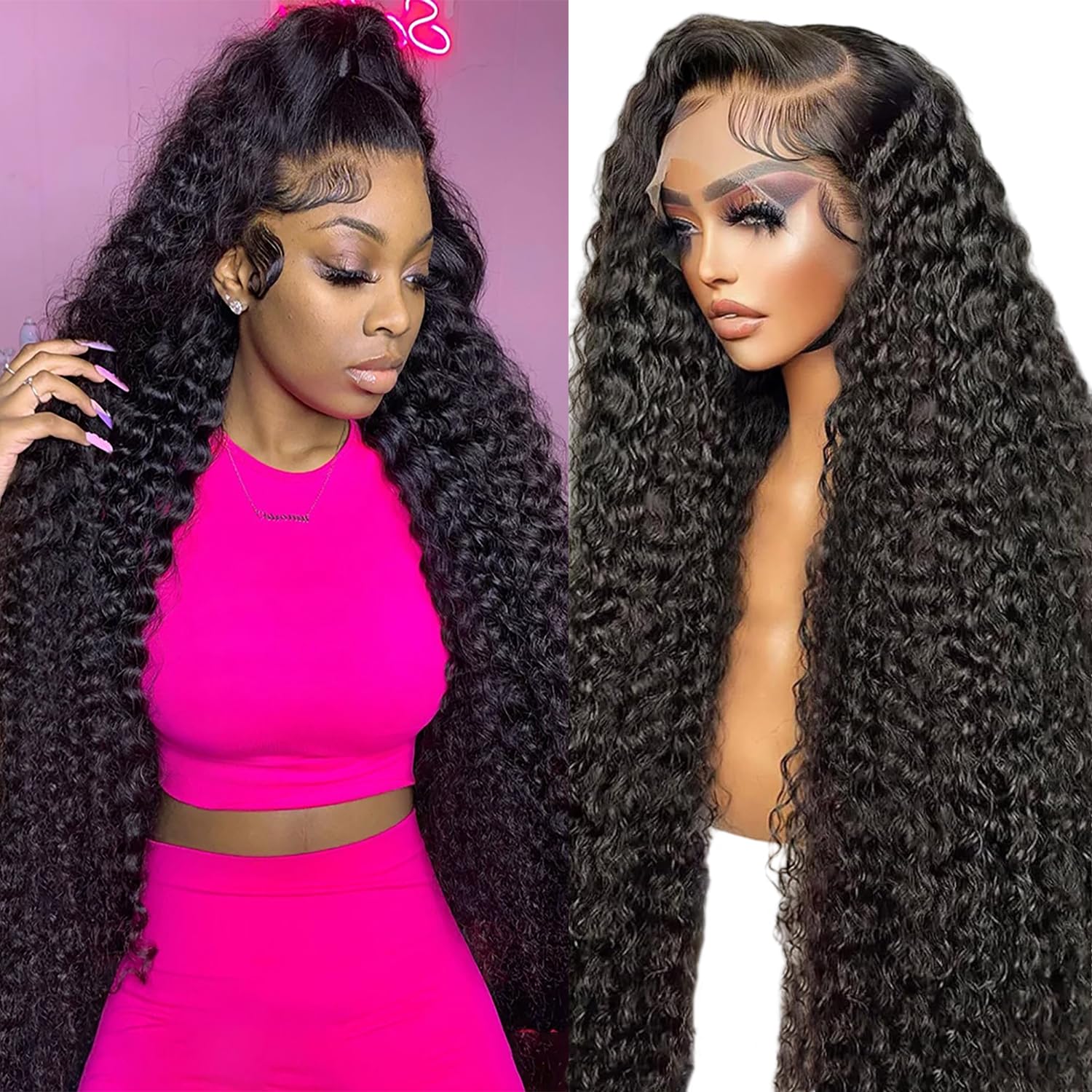 Human Deep Wave Wigs