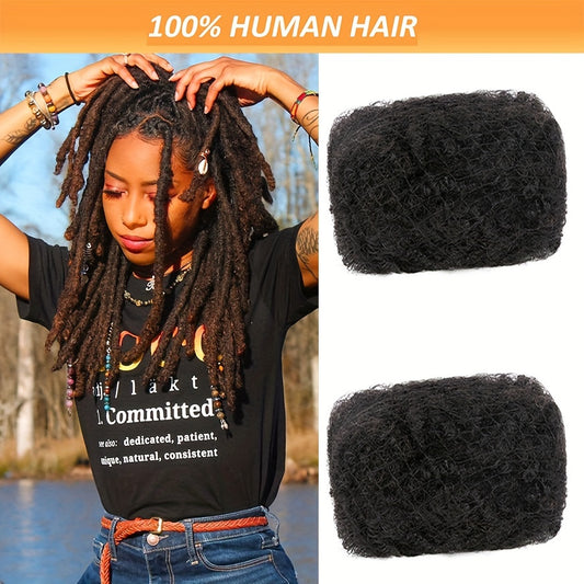 Afro Essence Redefined 2 Bundles Tight Afro Kinky Human Hair Dazzling Locs Twists Braids 10 Inch 1B Natural Black Ultimate Style Versatility Real Crochet Hair Extensions 100% Human Hair Party Sport Vacation Daily Use All Ethn