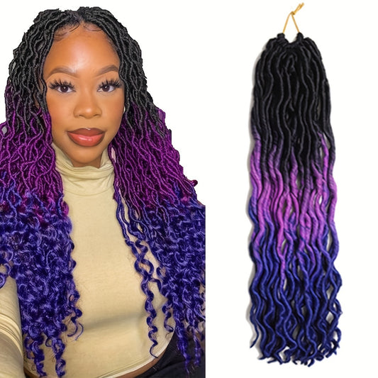Gypsy Goddess Faux Locs Goddess Gypsy Locs Crochet Wave Gypsy Locs Crochet Hair 18 Inch Gypsy Locs Wavy Synthetic Braiding Gypsy Faux Locs Hair Extensions Synthetic Gypsy Locs Faux Locs Crochet Gypsy Locs Ombre