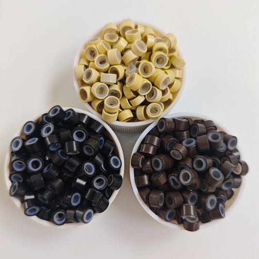 Hair Rings Beads With Silicone 5.0×3.0mm silicone micro ring 1000pcs For Hair Extension  Extension Accessorie