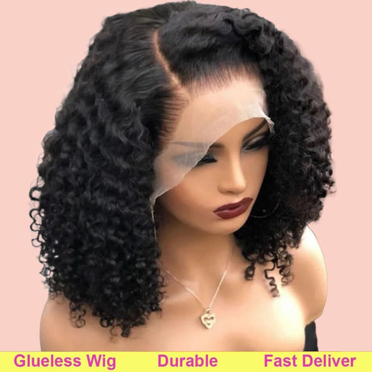 Short Ready to Wear Glueless Curly Bob Wig Human Hair 4x4 13x4 Closure Frontal Wigs Wear and Go Brazilian Wigs for Woman on Sale