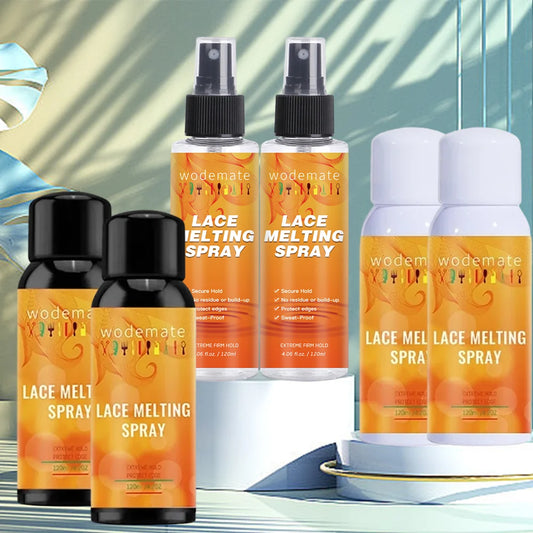 Lace Melting Spray Invisible Front Lace Wig Glue Strong Hold Hair Glue for Lace Wig Private Label Wig Accessory Wholesale 120ml