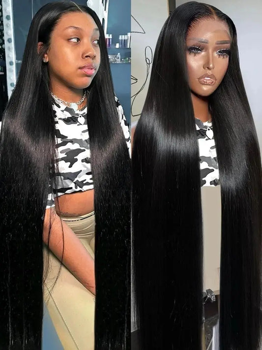 Wig Human Hair Brazilian Transparent 13x4 13x6 Bone Straight Lace Frontal Wig 250 Density Wigs For Women