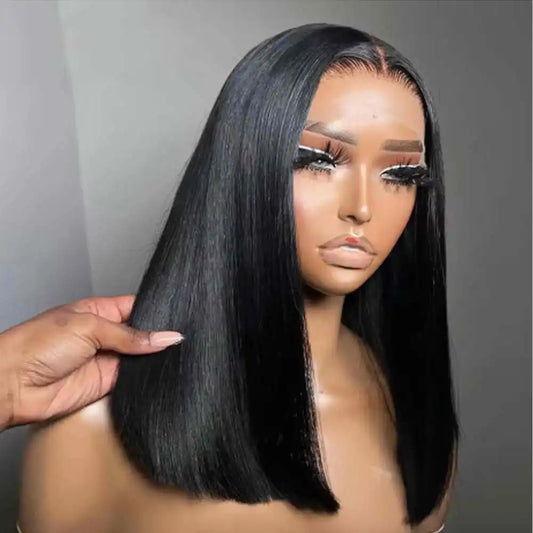 Glueless Bob Hair Wig Human Hair Ready To Wear Straight Transprent 13x4 Lace Closure Wigs For Women Glueless Wigs Human Hair