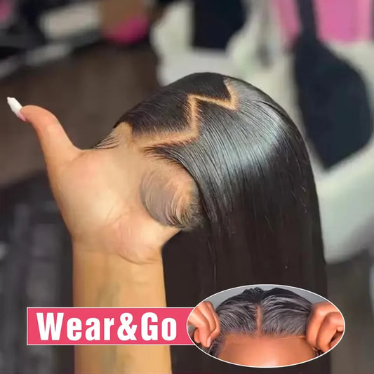 Ready To Wear Glueless Wig Human Hair Bone Straight 13x6 Hd Lace Frontal Wig 5x5 Pre Cut Closure Wig Preplucked For Black Women