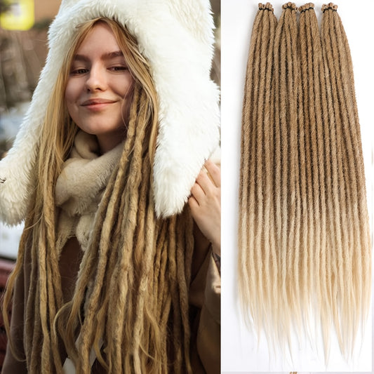 Dreadlocks Extensions Dreads Locs Crochet Hair for Women 20 Strands Handmade Soft locs crochet hair braids Synthetic thin 0.4cm Hippie Single Ended Dreadlocks 26 Inch (26, 27/613)